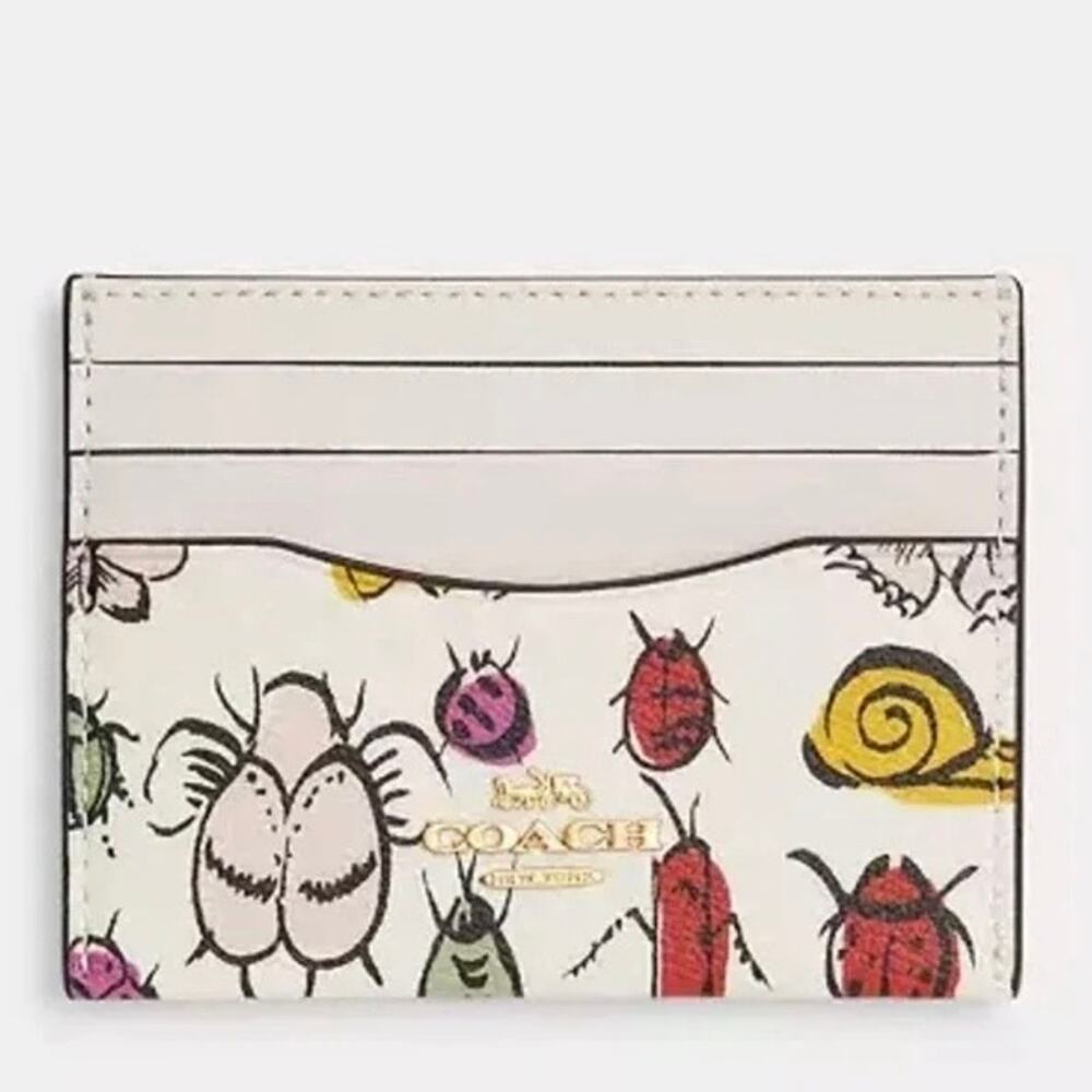 Coach CR927 Creature Print Card Case ID Holder – Chalk Multi